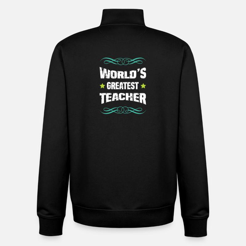 Weltbester Lehrer - Unisex Organic Zip Sweatshirt von Stanley/Stella - Schwarz