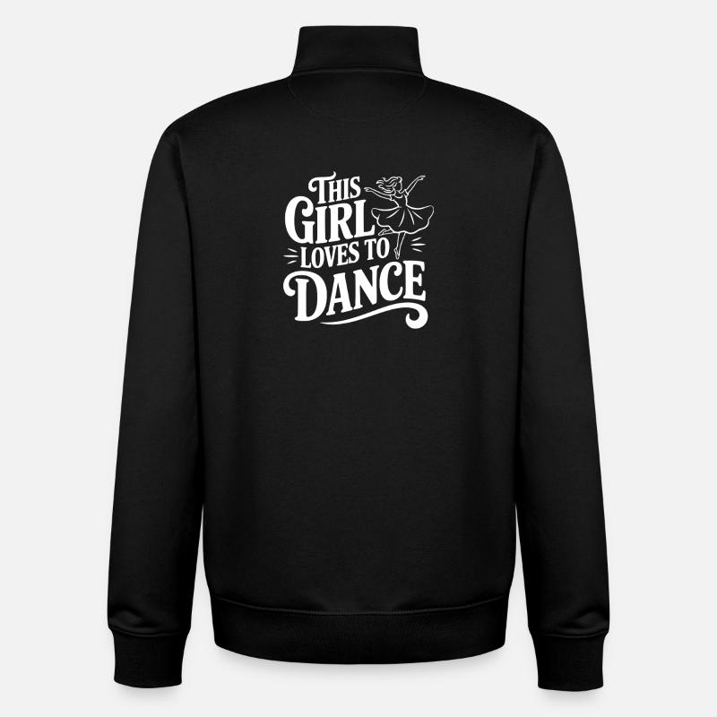 Cette fille adore danser - Sweat zippé unisexe en coton bio Stanley/Stella - noir