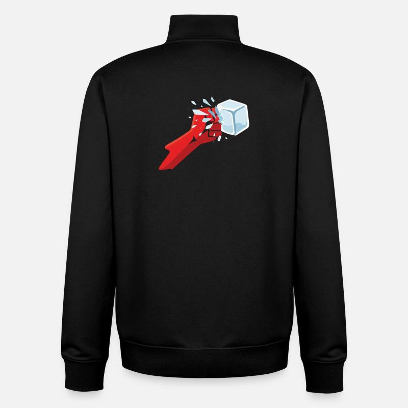 Écrasement IC3 - Sweat zippé unisexe en coton bio Stanley/Stella - noir