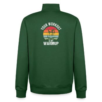 Triathlon Natation Cyclisme Course à pied Sports vintage - Sweat zippé unisexe en coton bio Stanley/Stella - vert bouteille - Dos - AI Model Male 185 dark (185cm)