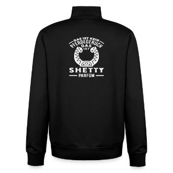 Shetty Parfüm Pferdemädchen Reiten Ponyfans Reiter - Unisex Organic Zip Sweatshirt von Stanley/Stella - Schwarz - Hinten - AI Model Male 185 light (185cm)