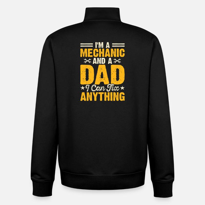 Mechanic Mechatronics Technician Handyman Gift - Unisex Organic Zip Sweatshirt by Stanley/Stella - black