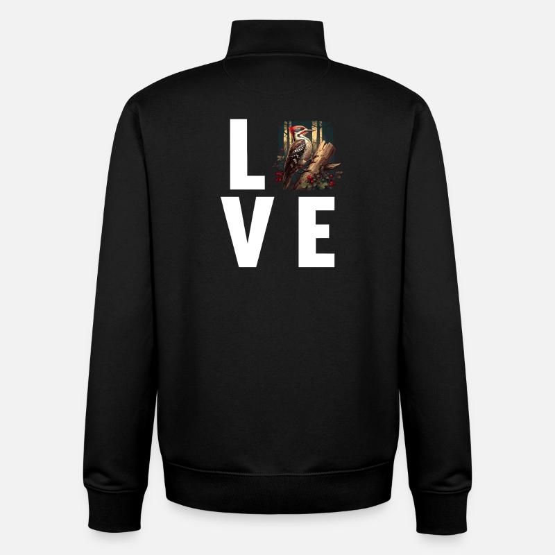 Spechte Specht - Unisex Organic Zip Sweatshirt von Stanley/Stella - Schwarz