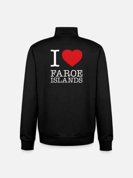 j’adore Îles Féroé - Sweat zippé unisexe en coton bio Stanley/Stella - noir