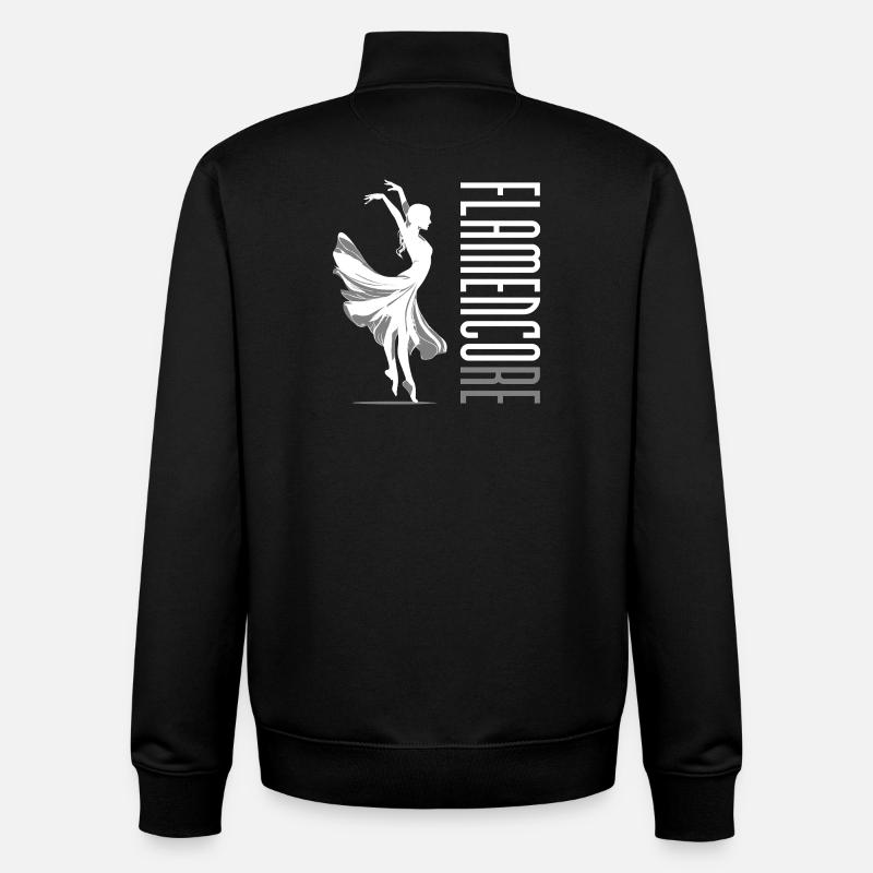 Flamencore Weiß - Unisex Organic Zip Sweatshirt von Stanley/Stella - Schwarz