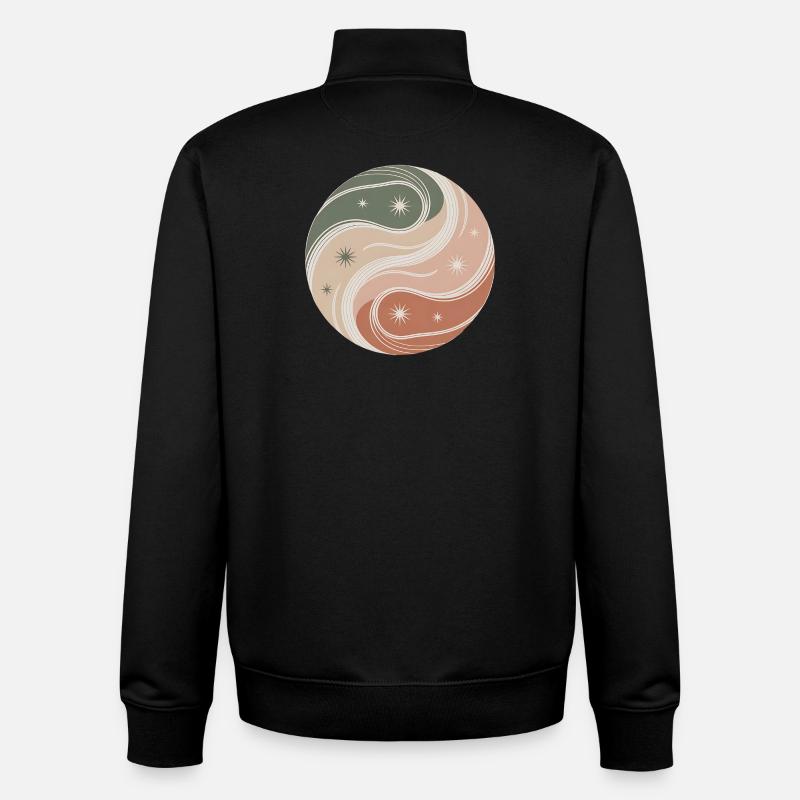 Boho Spirit – Inner Balance - Unisex Organic Zip Sweatshirt by Stanley/Stella - black