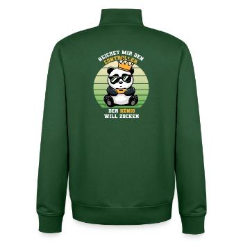 Gaming Hands me the controller gaming - Unisex Organic Zip Sweatshirt by Stanley/Stella - bottle green - Back - AI Model Male 185 dark (185cm)