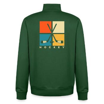 Hockey sur glace Hockey Hockey Joueur de hockey - Sweat zippé unisexe en coton bio Stanley/Stella - vert bouteille - Dos - AI Model Male 185 dark (185cm)