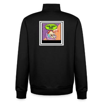 Home Sweet Home Cartoon abgesetzt - Unisex Organic Zip Sweatshirt von Stanley/Stella - Schwarz - Hinten - AI Model Male 185 light (185cm)
