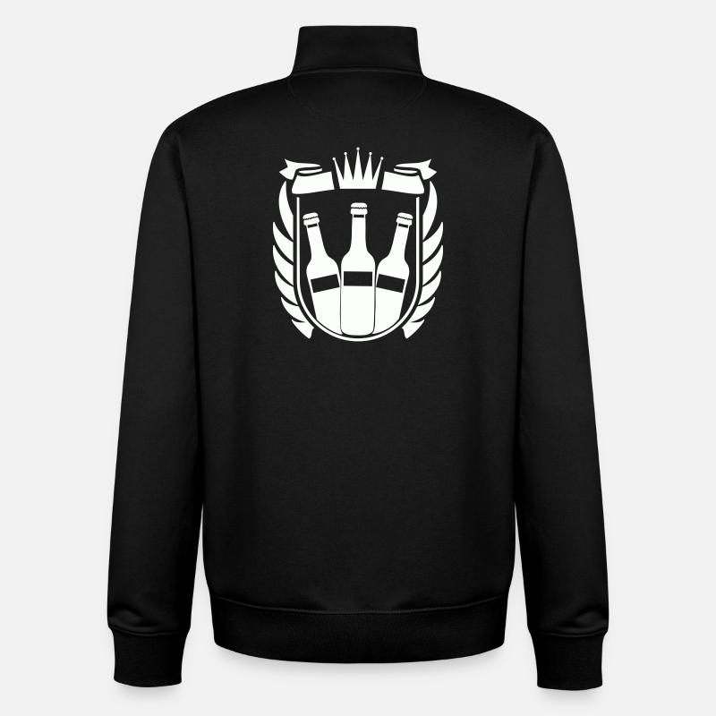 Armoiries de la bière - Sweat zippé unisexe en coton bio Stanley/Stella - noir