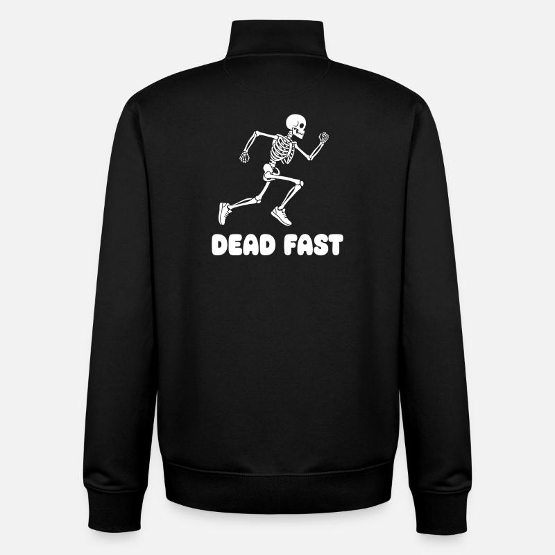 Skelett Sprint Dead Fast - Unisex Organic Zip Sweatshirt von Stanley/Stella - Schwarz