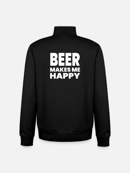 Bier - Unisex Organic Zip Sweatshirt von Stanley/Stella - Schwarz