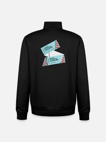 GODNEWS Everyday Tourist »Ticket« - Unisex Organic Zip Sweatshirt by Stanley/Stella - black