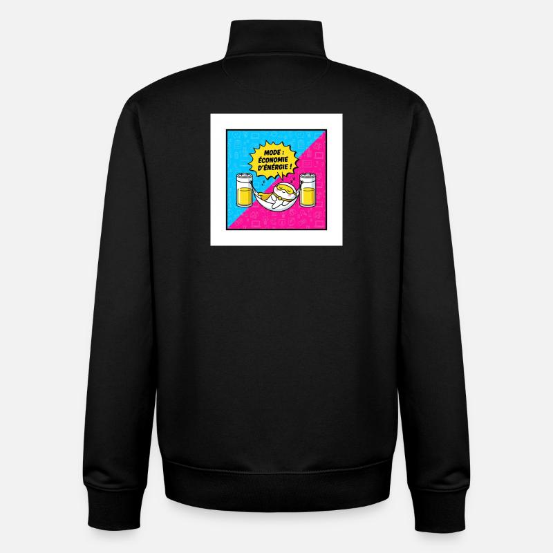 Energiesparmodus der Hängematte - Unisex Organic Zip Sweatshirt von Stanley/Stella - Schwarz