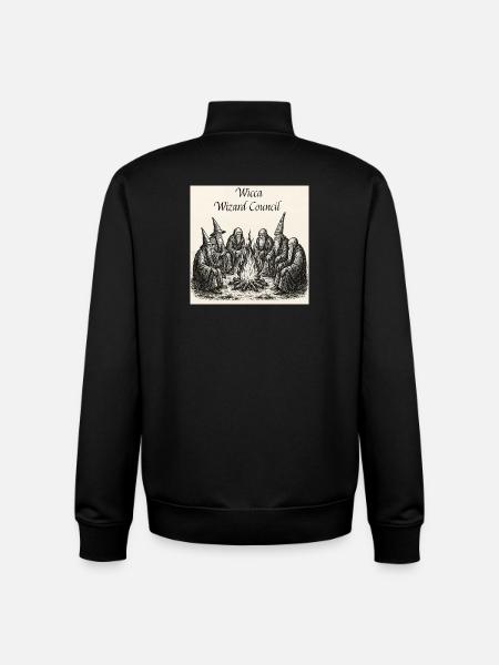 Wicca Wizard Council - Unisex Organic Zip Sweatshirt by Stanley/Stella - black