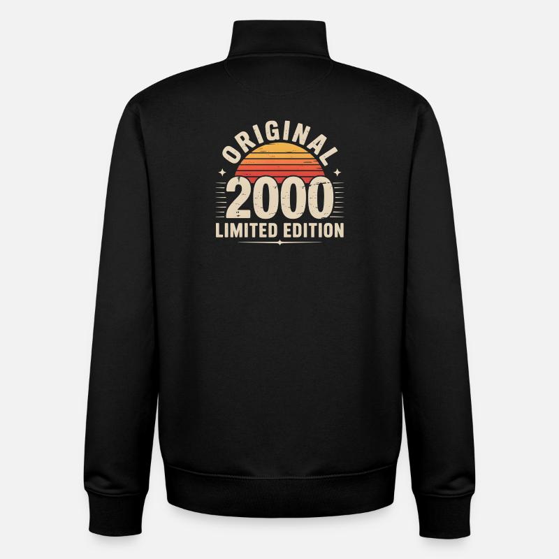 Sunset Retro 2000 Limitierte Auflage - Unisex Organic Zip Sweatshirt von Stanley/Stella - Schwarz