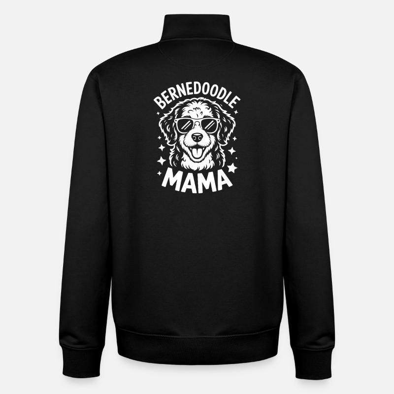 Bernedoodle Spruch Mama Witz Bernedoodle Geschenk - Unisex Organic Zip Sweatshirt von Stanley/Stella - Schwarz