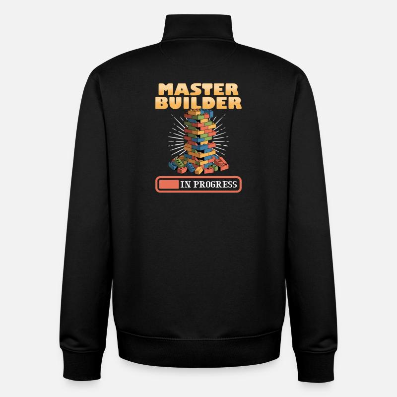 Building Blocks Kids Brick Builder - Unisex Organic Zip Sweatshirt von Stanley/Stella - Schwarz