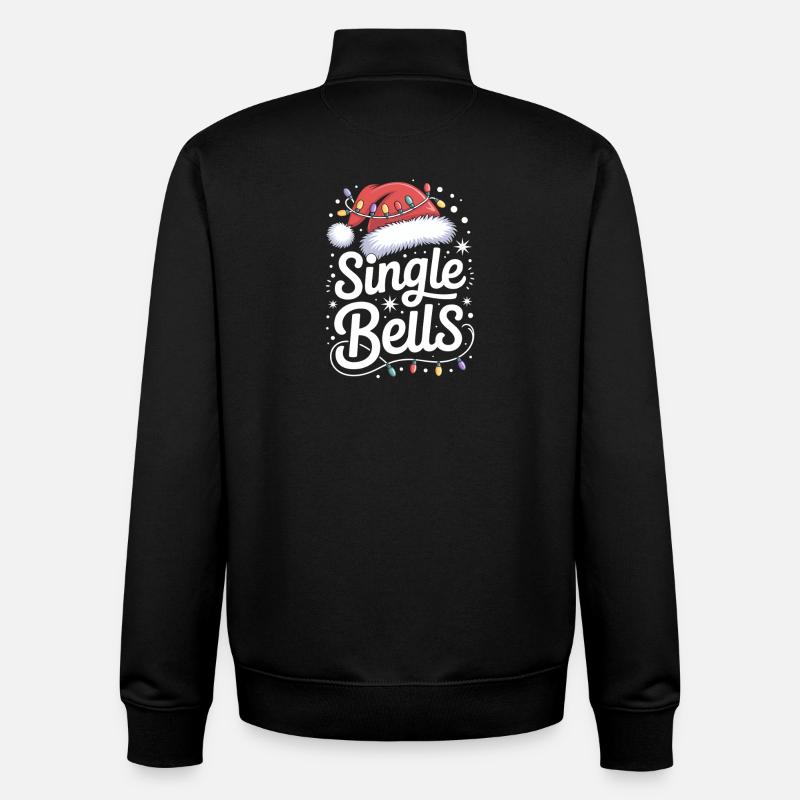 Cloches simples Noël laid - Sweat zippé unisexe en coton bio Stanley/Stella - noir