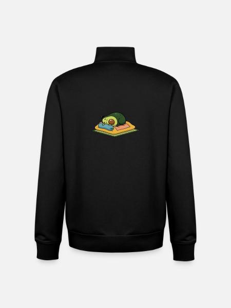 Schlavocado Avocado Sleep Pajama Gift Funny - Unisex Organic Zip Sweatshirt by Stanley/Stella - black