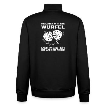 Dice Board Game Board Game - Unisex Organic Zip Sweatshirt by Stanley/Stella - black - Back - AI Model Male 185 light (185cm)