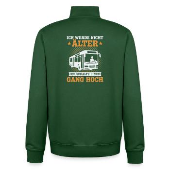 Linienbus Busfahrer Schulbus Busfahrerin Bus - Unisex Organic Zip Sweatshirt von Stanley/Stella - Flaschengrün - Hinten - AI Model Male 185 dark (185cm)
