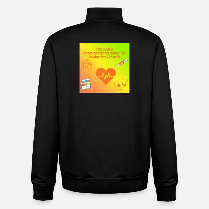 Krankenschwester im Urlaub Humor - Unisex Organic Zip Sweatshirt von Stanley/Stella - Schwarz