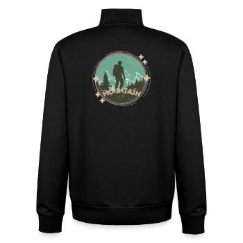 Mountain Love – Wanderer & Berge Motiv - Unisex Organic Zip Sweatshirt von Stanley/Stella - Schwarz - Hinten - AI Model Male 185 light (185cm)