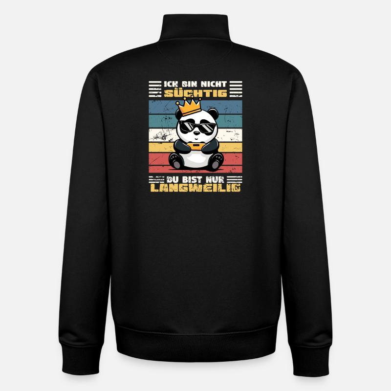 Accro aux joueurs - Sweat zippé unisexe en coton bio Stanley/Stella - noir