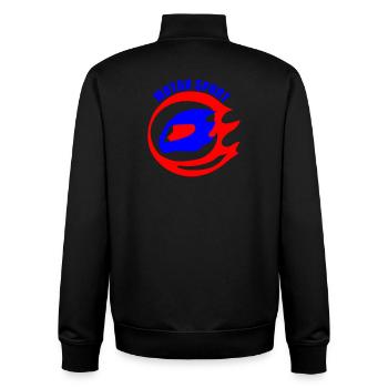 Flammenlogo Motorradhelm Motorsport - Unisex Organic Zip Sweatshirt von Stanley/Stella - Schwarz - Hinten - AI Model Male 185 light (185cm)