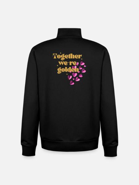 Together we are golden - Unisex Organic Zip Sweatshirt by Stanley/Stella - black