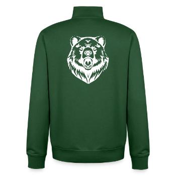 Ours Ours T-shirt Cadeau - Sweat zippé unisexe en coton bio Stanley/Stella - vert bouteille - Dos - AI Model Male 185 dark (185cm)