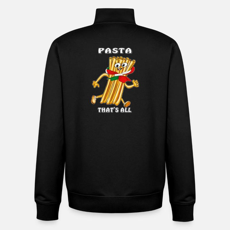 DES PÂTES, C’EST TOUT - Sweat zippé unisexe en coton bio Stanley/Stella - noir