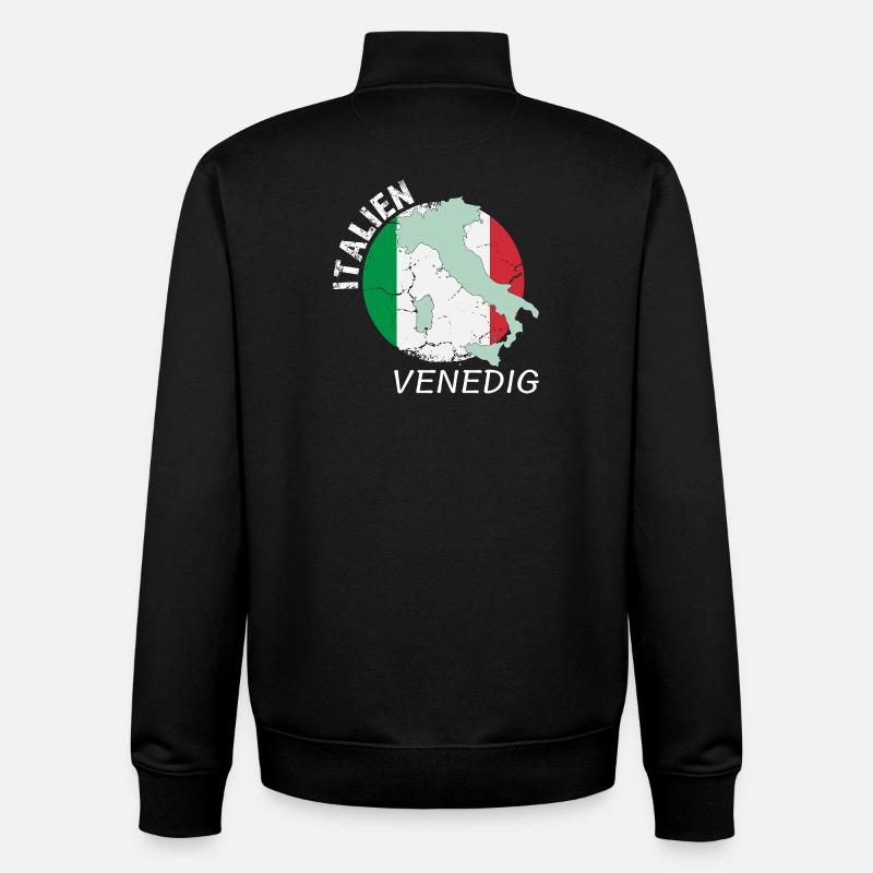Venise - Sweat zippé unisexe en coton bio Stanley/Stella - noir