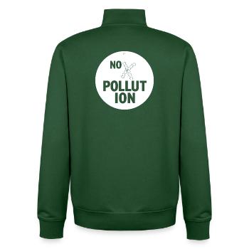 NO POLLUTION - Unisex Organic Zip Sweatshirt von Stanley/Stella - Flaschengrün - Hinten - AI Model Male 185 dark (185cm)
