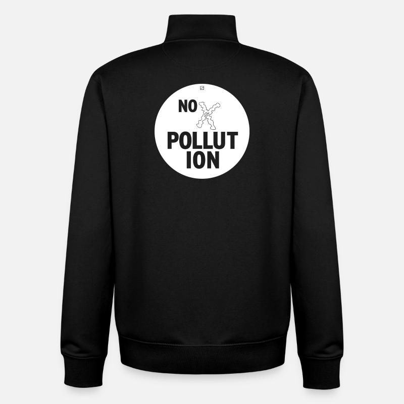 NO POLLUTION - Unisex Organic Zip Sweatshirt von Stanley/Stella - Schwarz