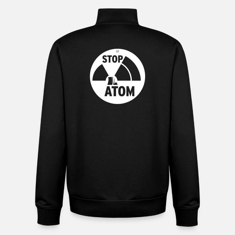 STOP ATOM - Unisex Organic Zip Sweatshirt by Stanley/Stella - black