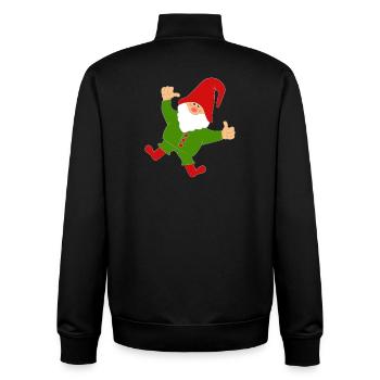Tanzender Wichtel - Unisex Organic Zip Sweatshirt von Stanley/Stella - Schwarz - Hinten - AI Model Male 185 light (185cm)