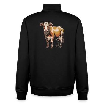 Kuh Kühe - Unisex Organic Zip Sweatshirt von Stanley/Stella - Schwarz - Hinten - AI Model Male 185 light (185cm)