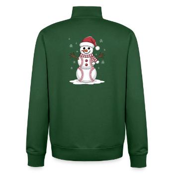 BAseball Weihnachten Sport Weihnachtsmann - Unisex Organic Zip Sweatshirt von Stanley/Stella - Flaschengrün - Hinten - AI Model Male 185 dark (185cm)
