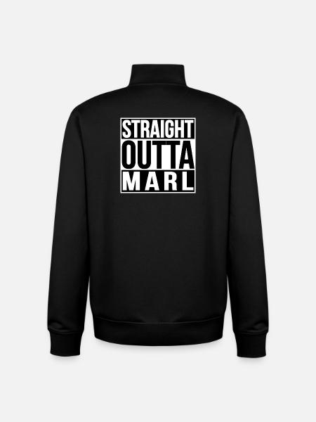 Straight Outta Marl - Unisex Organic Zip Sweatshirt by Stanley/Stella - black