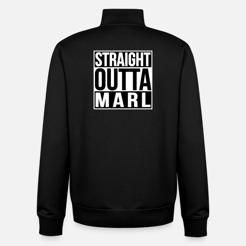 Straight Outta Marl - Unisex Organic Zip Sweatshirt von Stanley/Stella - Schwarz
