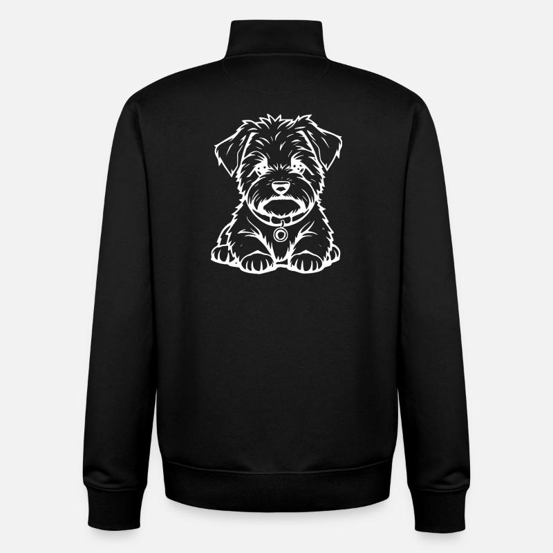 T-shirt Les Chiens de Malteser Cadeau - Sweat zippé unisexe en coton bio Stanley/Stella - noir