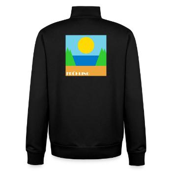 Fruehling - Unisex Organic Zip Sweatshirt von Stanley/Stella - Schwarz - Hinten - AI Model Male 185 light (185cm)