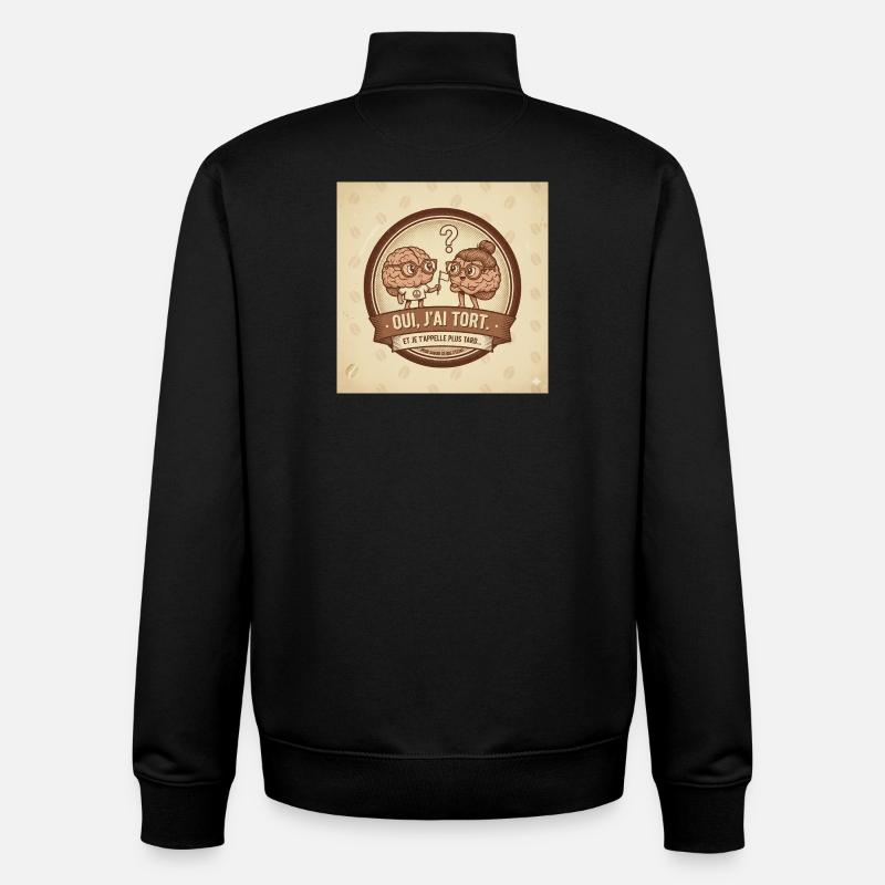 Ich irre mich - Duo Brain - Unisex Organic Zip Sweatshirt von Stanley/Stella - Schwarz