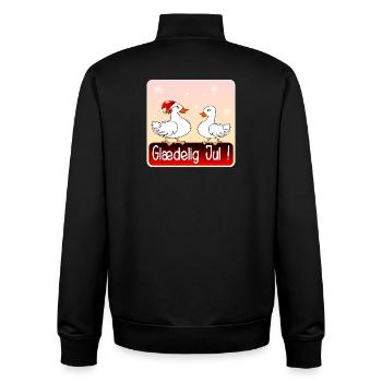Joyeux Noël Oie de Noël - Sweat zippé unisexe en coton bio Stanley/Stella - noir - Dos - AI Model Male 185 light (185cm)