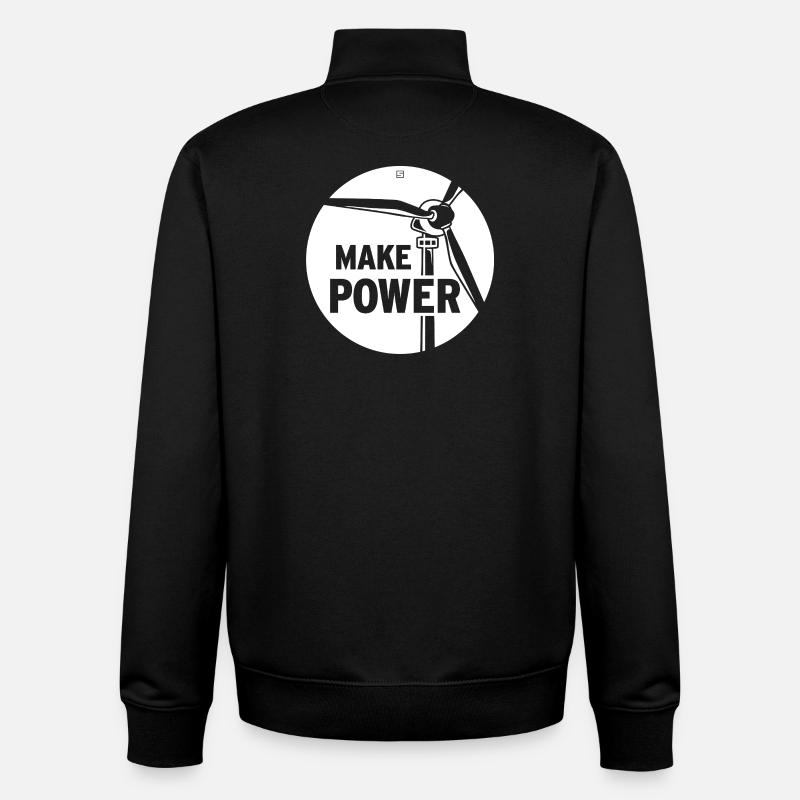 MAKE POWER - Unisex Organic Zip Sweatshirt von Stanley/Stella - Schwarz