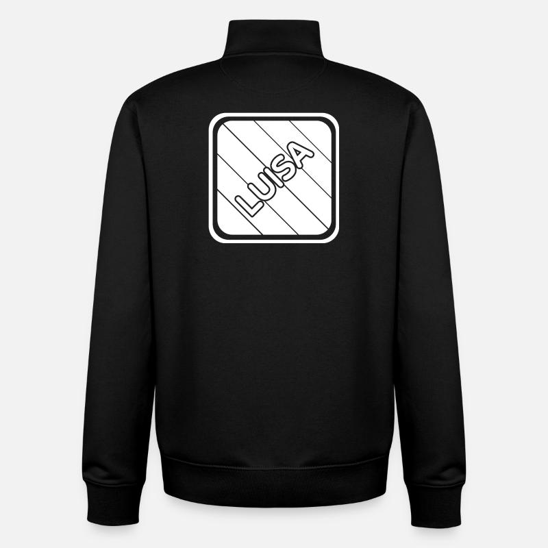 Luisa as a first name - Unisex Organic Zip Sweatshirt by Stanley/Stella - black