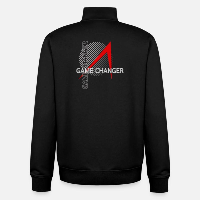 Changeur de jeu - Sweat zippé unisexe en coton bio Stanley/Stella - noir