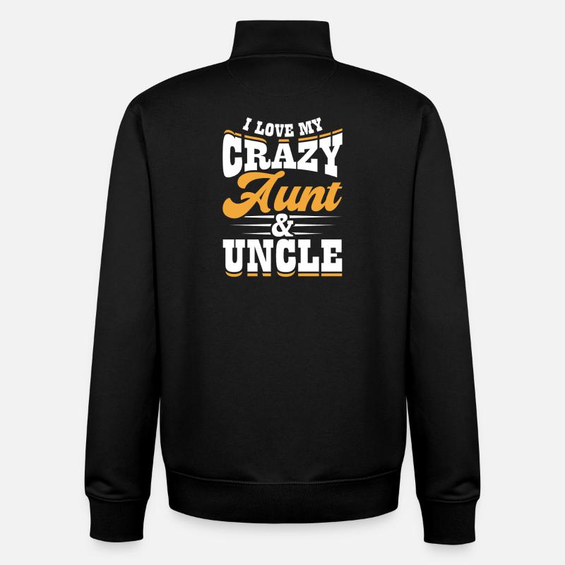 Beste Tante Onkel der Welt Geschenk - Unisex Organic Zip Sweatshirt von Stanley/Stella - Schwarz